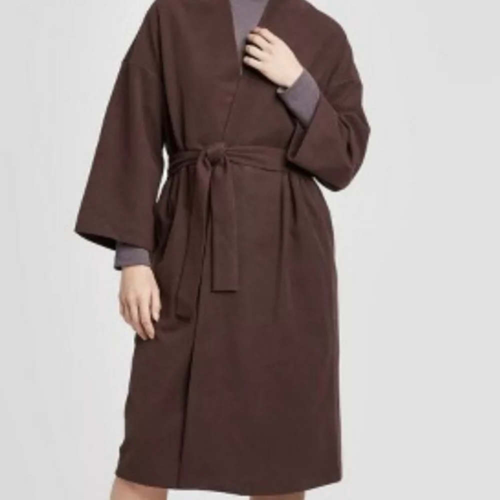 Prologue Brown Full Length Wrap Coat